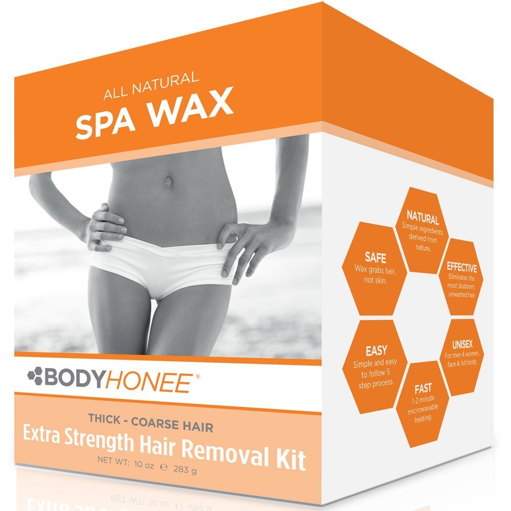 All Natural Spa Wax Hair Removal Extra Strength Home Waxing Kit